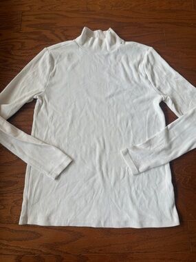 Loft mock neck ribbed long sleeve top